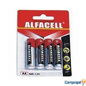Pilha Alfacell AA - Kit com 4